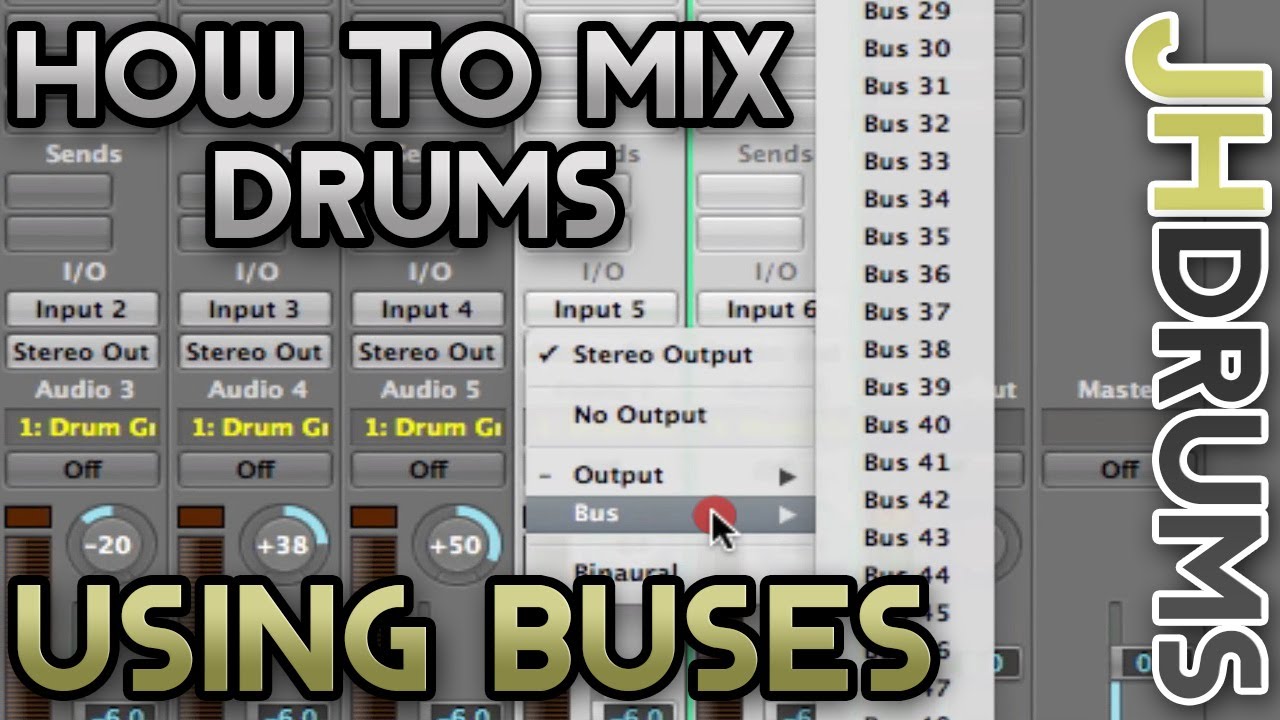 The Importance of Drum Buses - How To Mix Drums (Part 1) | by JHDrums