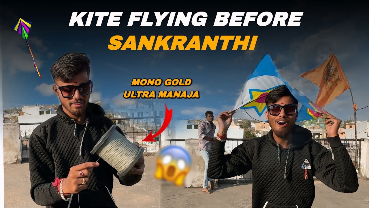 Kite Flying 🪁 Before Sankranthi ll Mono Gold Ultra Manjha ll #kite2026 #hyderabad#dhoolpet#kite#kite