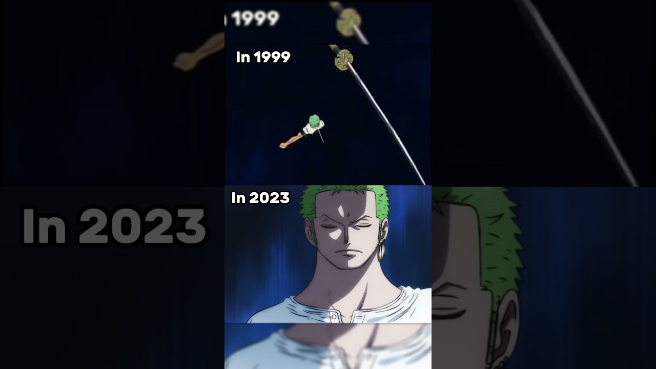 Zoro obtaining Sandai kitetsu flashback vs pre time skip ver