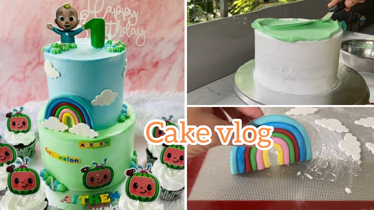 2 kg 2 tier cake decoration||#cakedecorating #cakevlog #cocomeloncake #trending