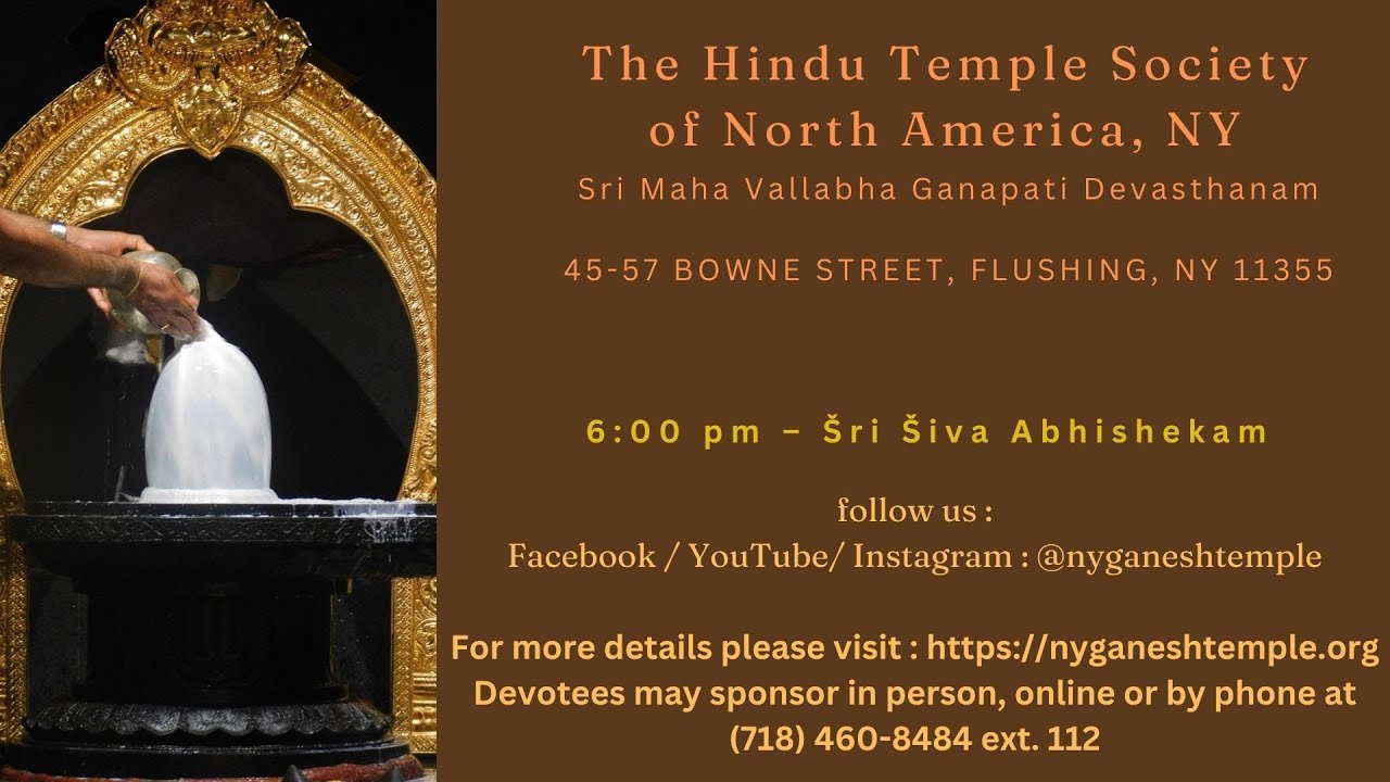 Šri Šiva Abhishekam - 6 pm EST  - 03092026