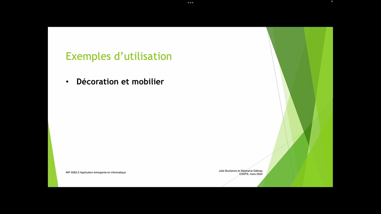 Modélisation et impression 3D Utilisations exemples