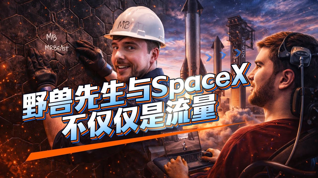 MrBeast 3 亿流量进入 Starbase｜热盾瓷砖首次大众化曝光｜Neuralink 患者认知跃迁｜18 个月跨平台协作链路#马斯克 #spacex #neuralink #mrbeast