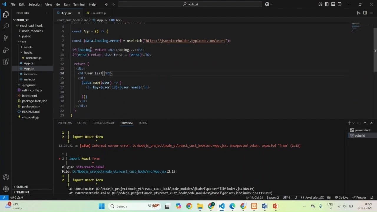 How to create custom hook in react?