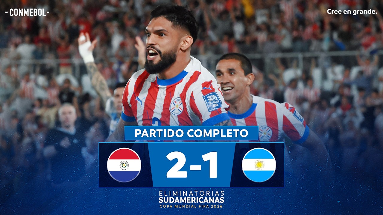 PARAGUAY DERROTA A ARGENTINA CON UNA CHILENA INOLVIDABLE DE SANABRIA