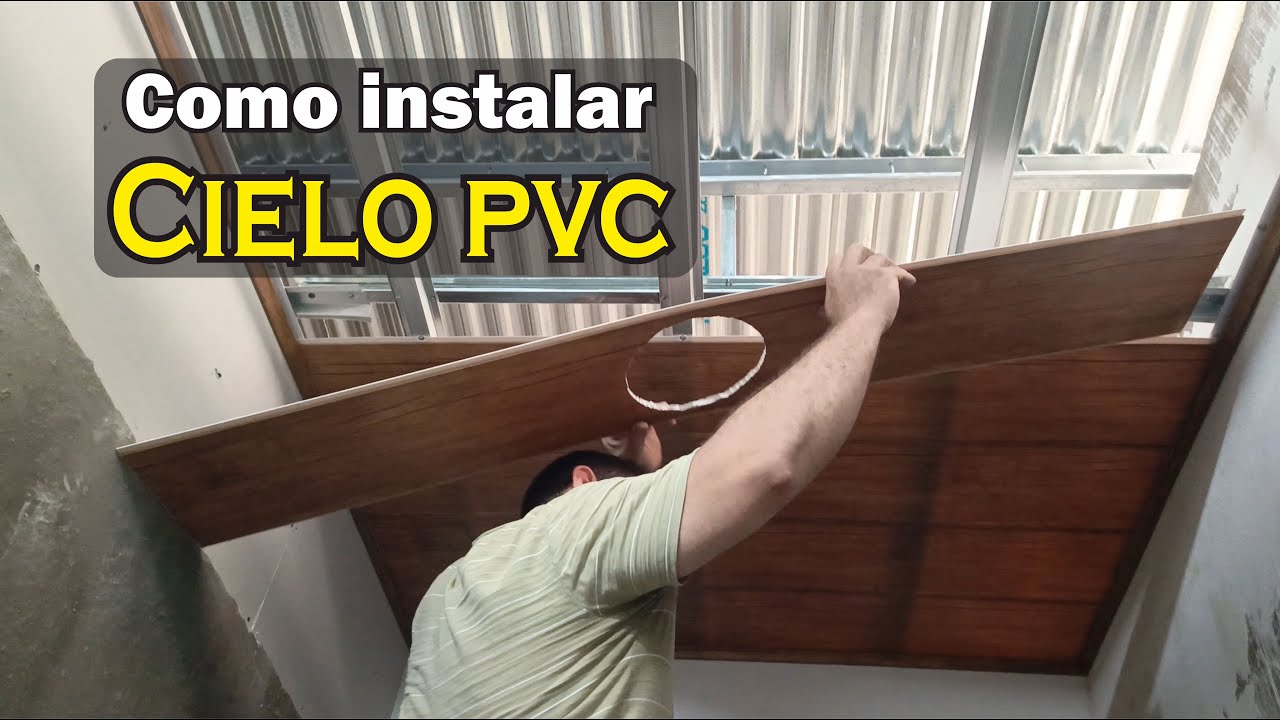como poner cielo falso de pvc