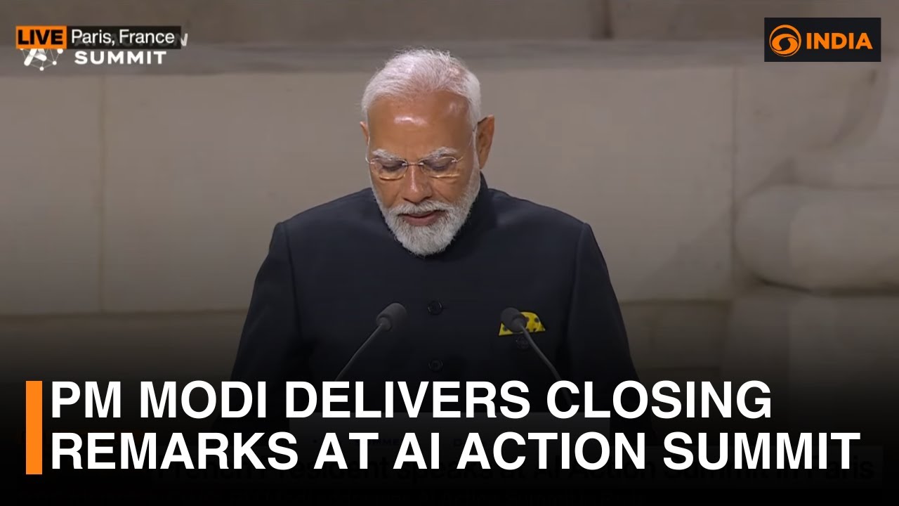 PM Modi delivers closing remarks at AI Action Summit in Paris | DD India News Hour