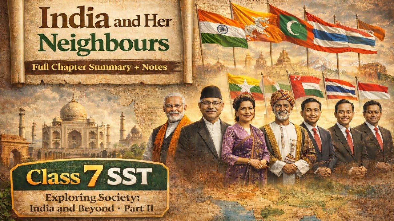 Class 7 SST Ch-2 India and her Neighbours| Exploring Society India & Beyond Part -2| Quick Revision