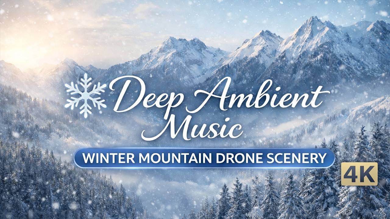 Winter Mountains in 4K ❄️ Deep Ambient Drone Film for Relax, Study, Focus or good sleep