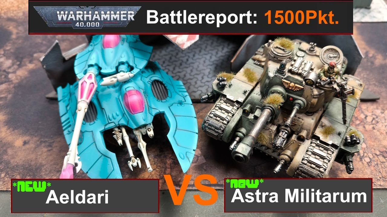 Warhammer 40k Battlereport: Aeldari vs. Astra Militarum 1500Pkt 10Edi. deutsch
