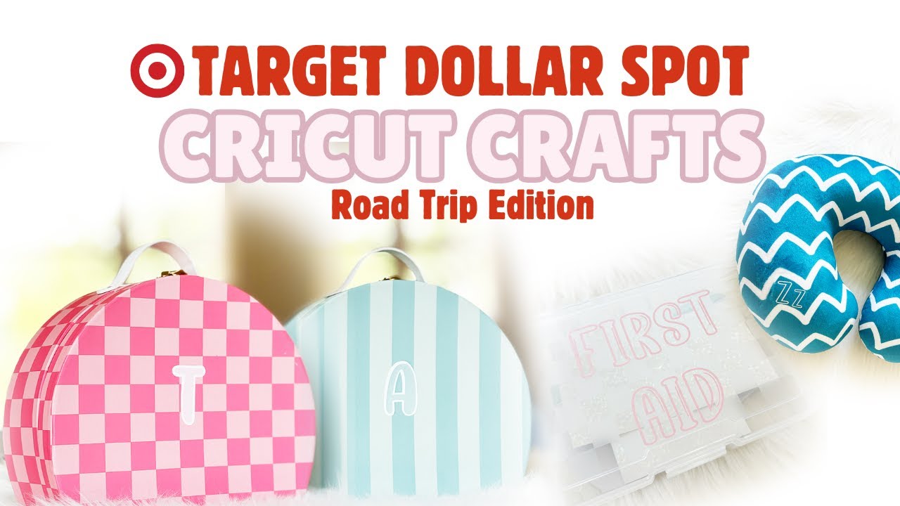 TARGET DOLLAR SPOT CRICUT CRAFTS,  ROAD TRIP CRICUT CRAFTS $5 & UNDER, CRICUT EASY DIY  #target