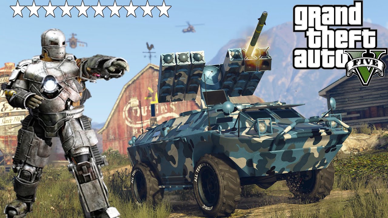 GTA 5 Iron Man mark 1 ''Destroy Miltary Base''