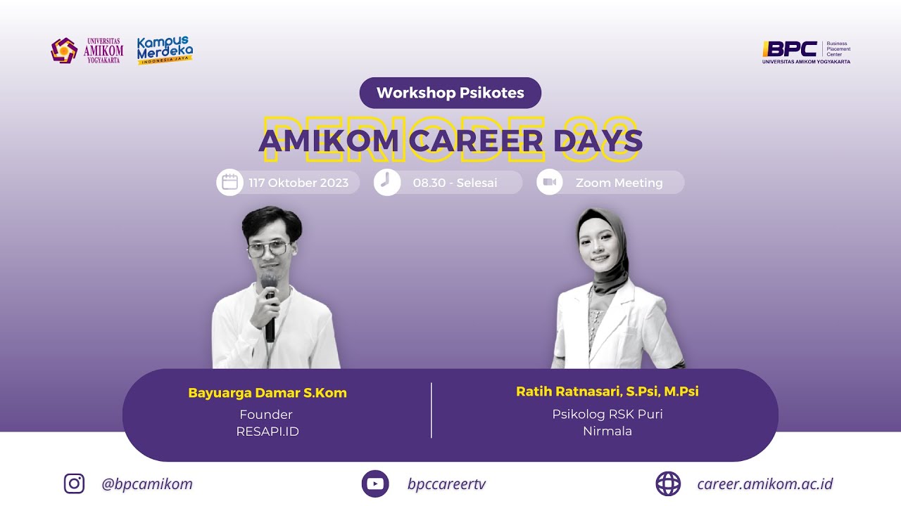 WORKSHOP PSIKOTES| Virtual Career Days 88 