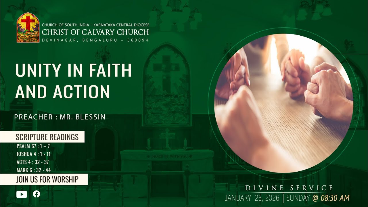 DIVINE SERVICE | UNITY IN FAITH AND ACTION | JAN 25 2026 | 8:30 AM | CSI CHRIST OF CALVARY CHURCH
