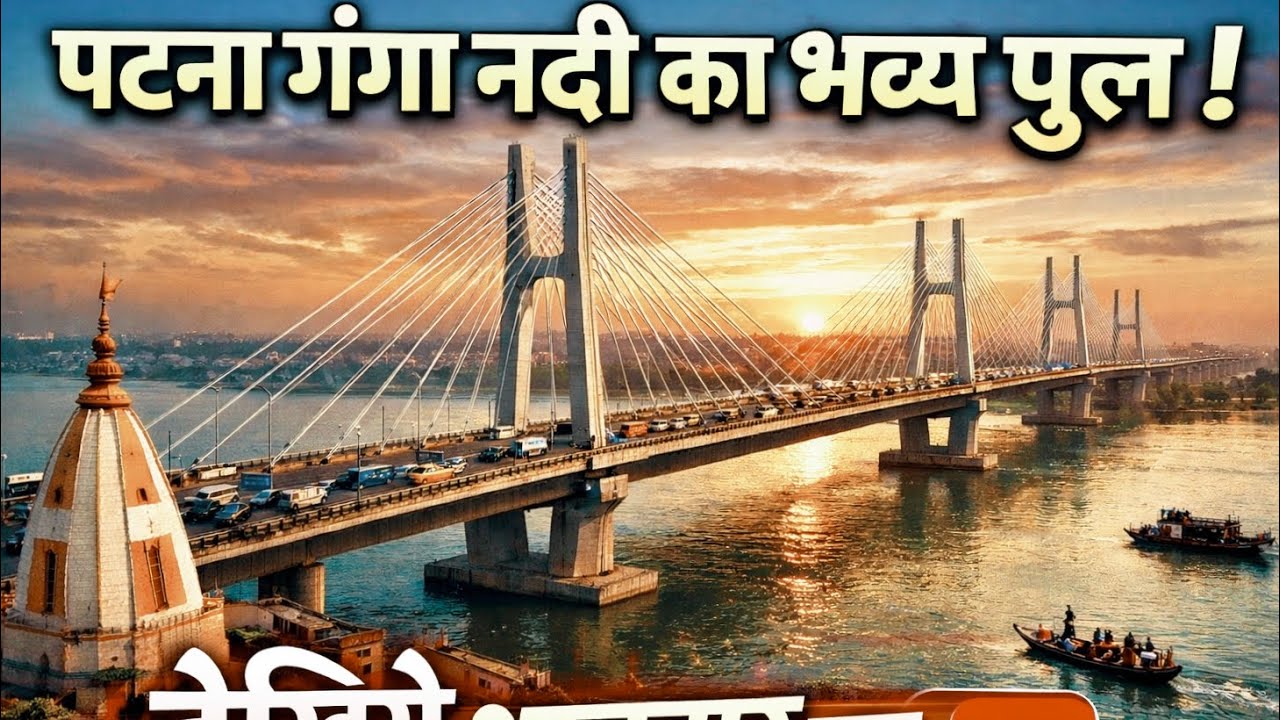 पटना गंगा नदी का भव्य पुल 😍 | Bihar Pride#Patna#GangaRiver#PatnaBridge#BiharPride#Bihar#GangaMaiya