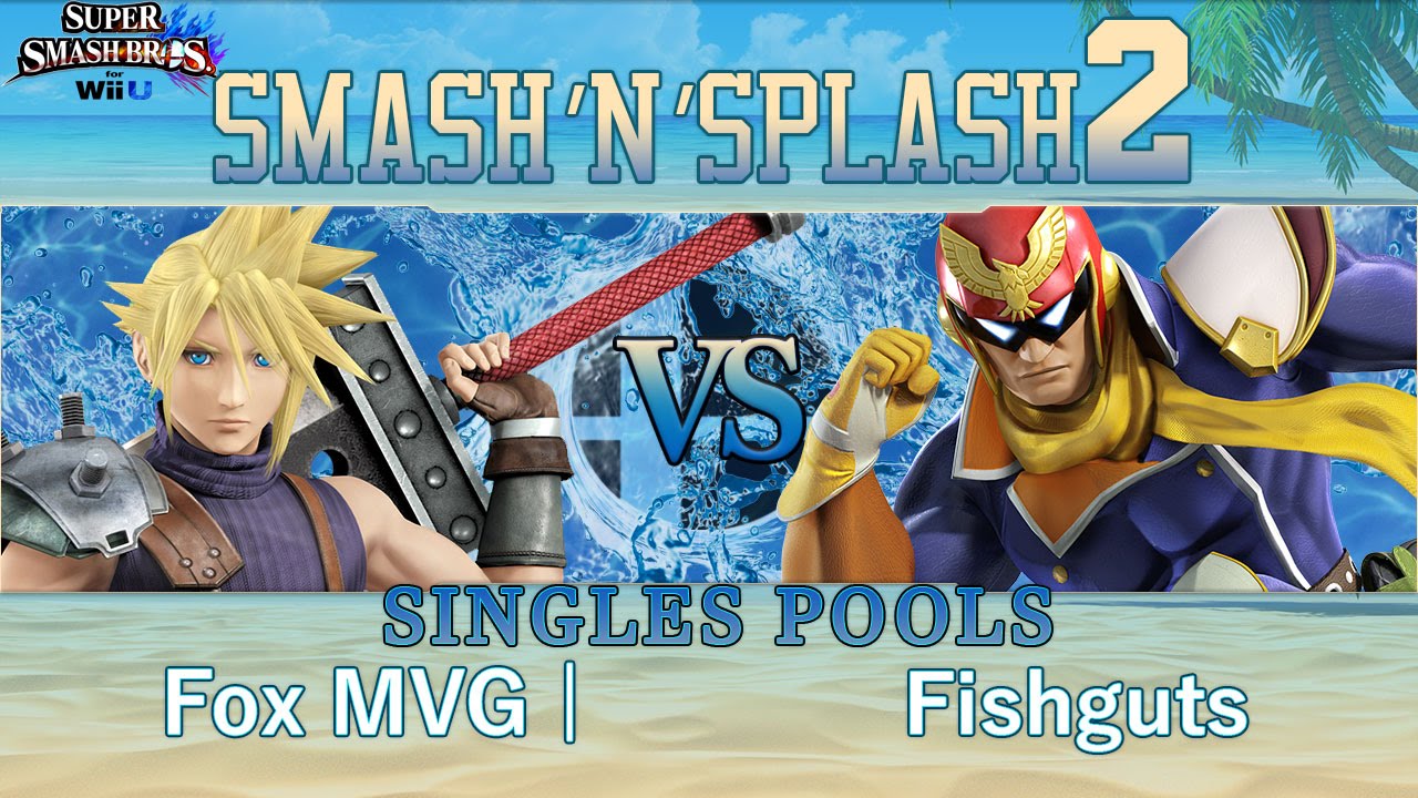 Smash'N'Splash 2  SINGLES POOLS - Fox MVG | Mew2King (Cloud) vs Fishguts (Captain Falcon)