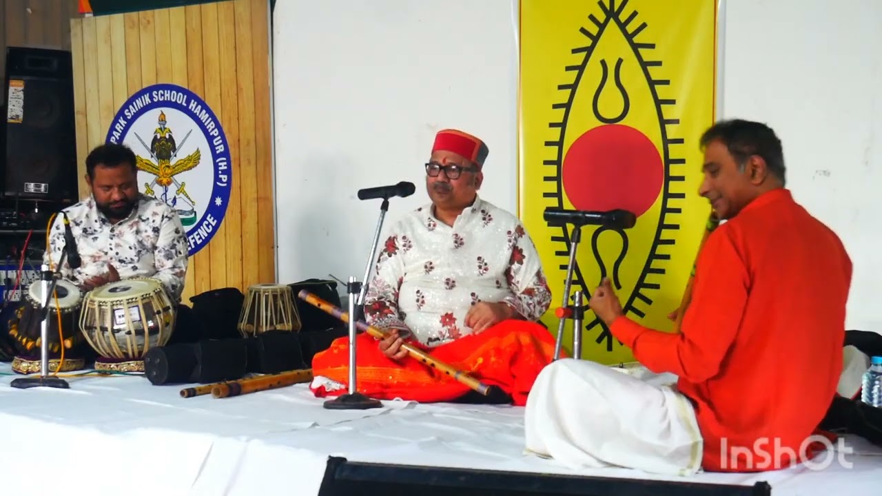 Padamshree Pt Ronu Majumdar ,Jaidev Flute support Kalpesh Shochala At Senik school BY Spic Macay 