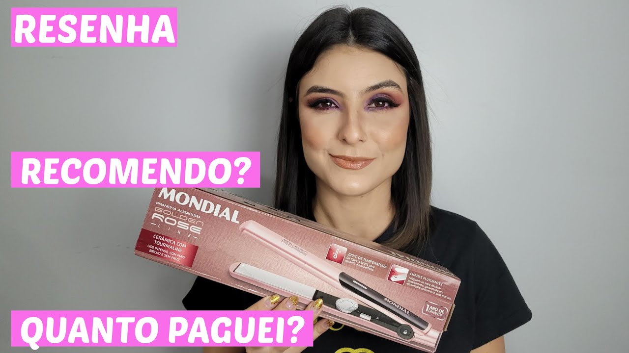 RESENHA da PRANCHA alisadora GOLDEN ROSE LINE da MONDIAL