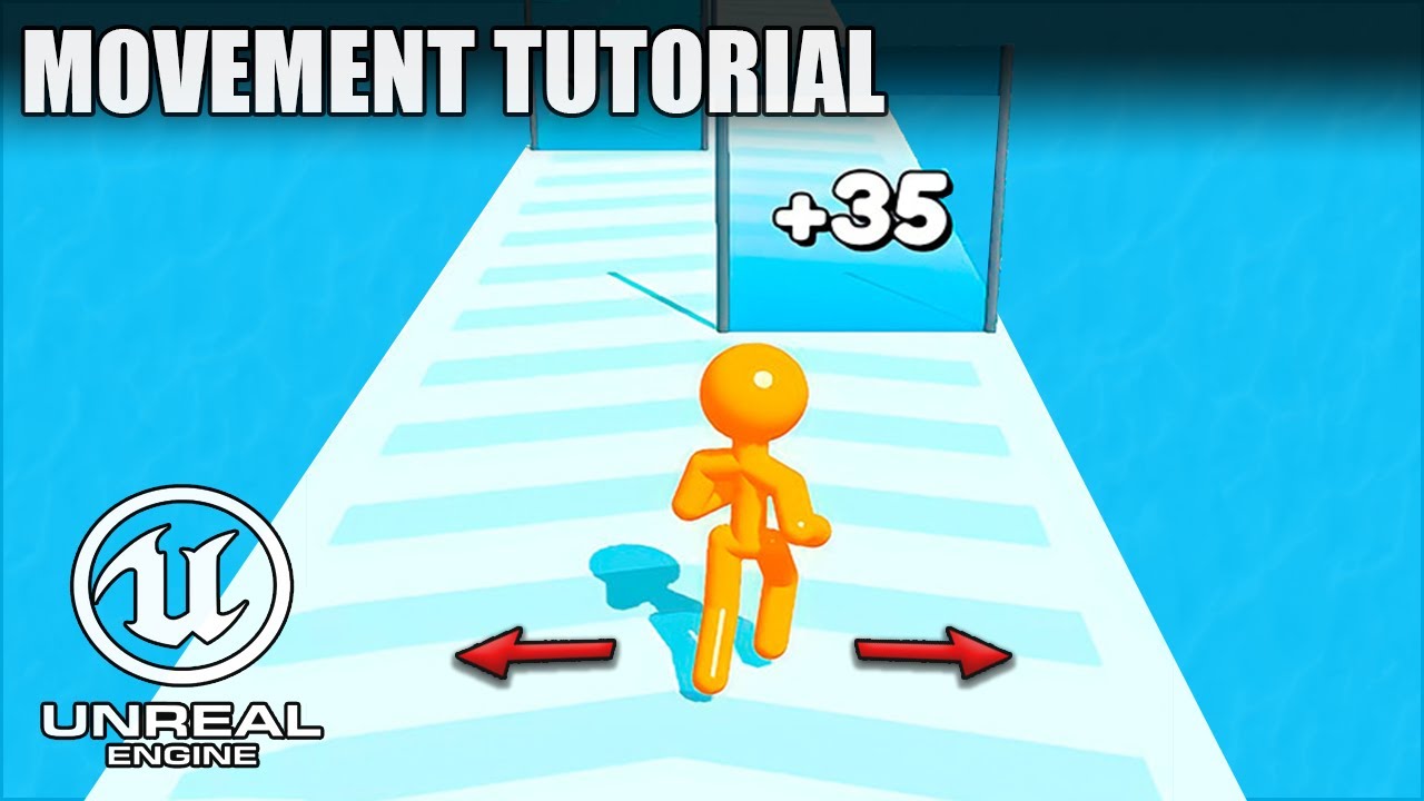 Hyper Casual MOBILE Runner TOUCH Movement in Unreal Engine 5