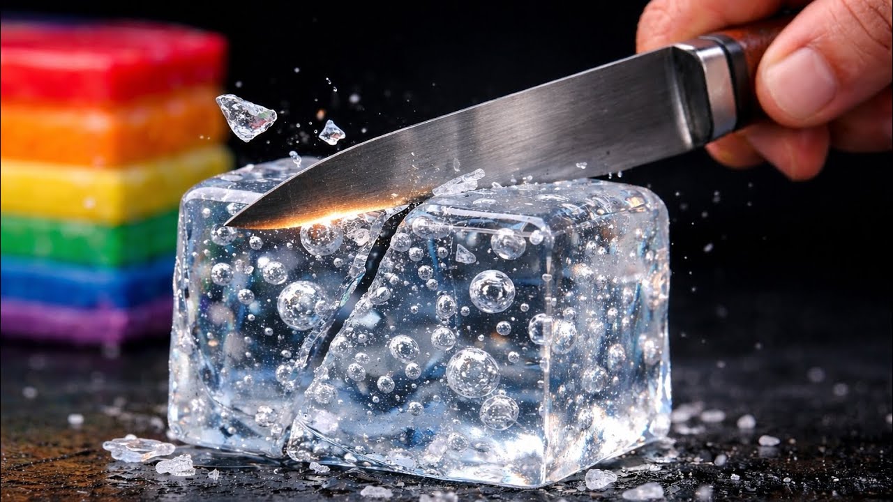 10 Minutes of Hyper-Satisfying ASMR – Ice Cracks, Chocolate & Rainbow Layers!”