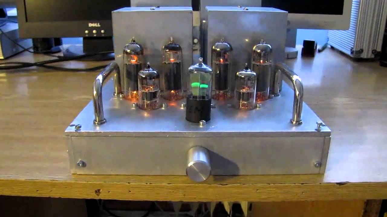 elektronkov&yacute; zesilovač stereo 2xEL84 na kan&aacute;l
