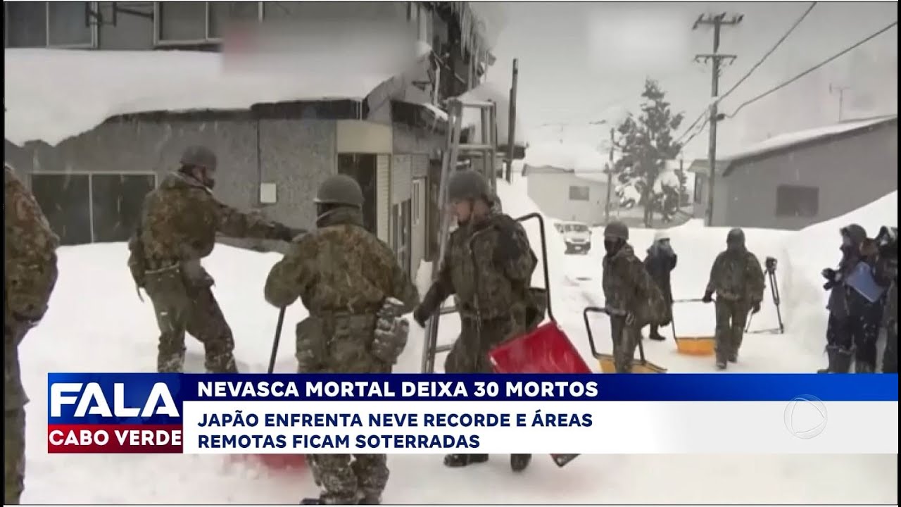 Nevasca mortal faz 30 vitimas e deixa áreas soterradas no Japão | Fala CV - Internacionais