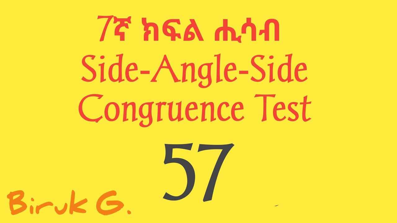 Grade 7 Math : Side-Angle-Side Congruence Test   #mathematics #side-angle-side #congruence test