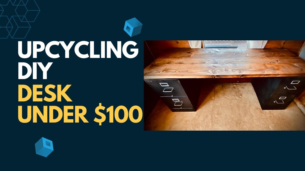 044 - Woodworking Fun | Full Process | Under $100 Filing Cabinet Desk | DIY | File Cabinet Makeover