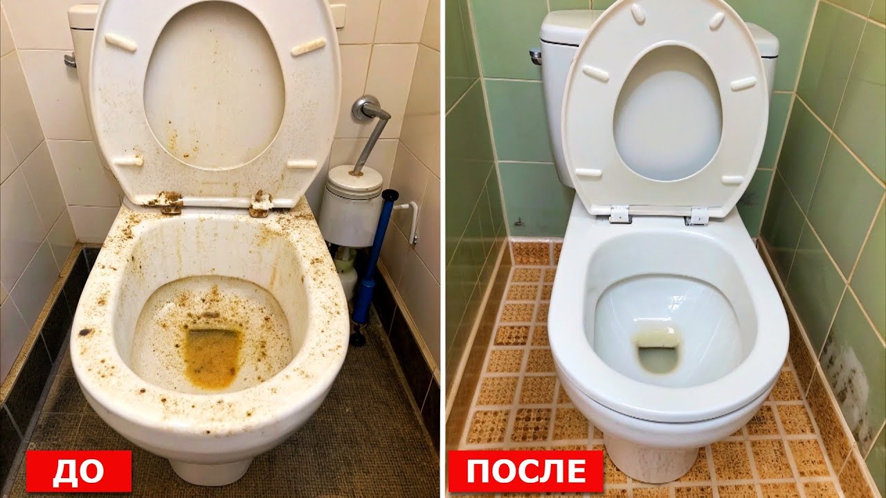 Как очистить УНИТАЗ от сильного Известкового НАЛЁТА и МОЧЕВОГО Камня,РЖАВЧИНЫ  СПОСОБ №1 для УНИТАЗА