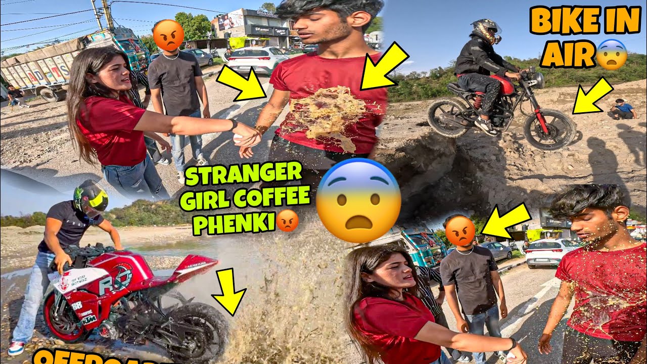Stranger Girl😡 ne Hot Coffee phenki😱 | Offroading Video on public Demand  Ninja.h2r Launch 2024