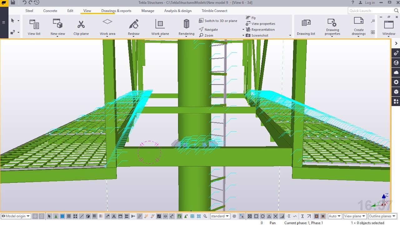 How to create an Outdoor advertising billboard Steel Structure in Tekla Structures 2018