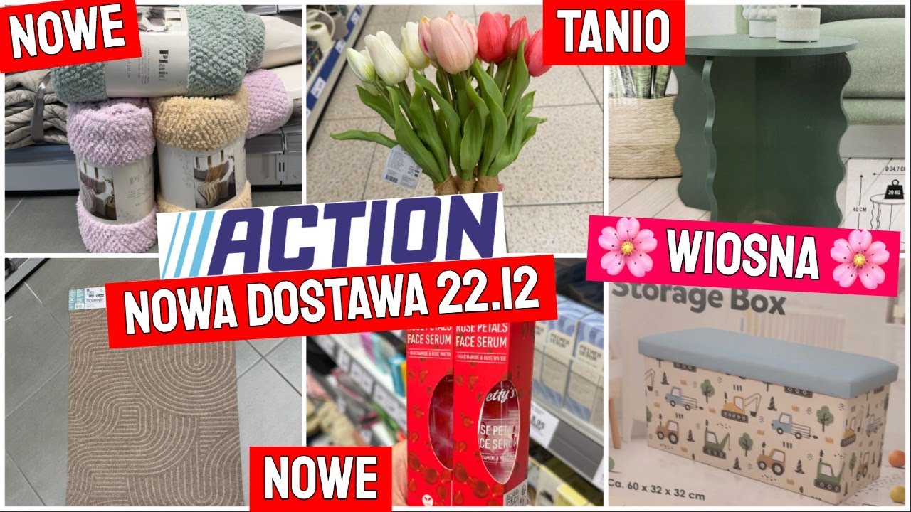 📍ACTION NOWOŚCI 22.12💥 DYWAN za 27 zł😍 TULIPANY TO HIT ‼️ CUDNE STOLIKI 😱 PRZEGLĄD PÓŁEK, DOSTAWA
