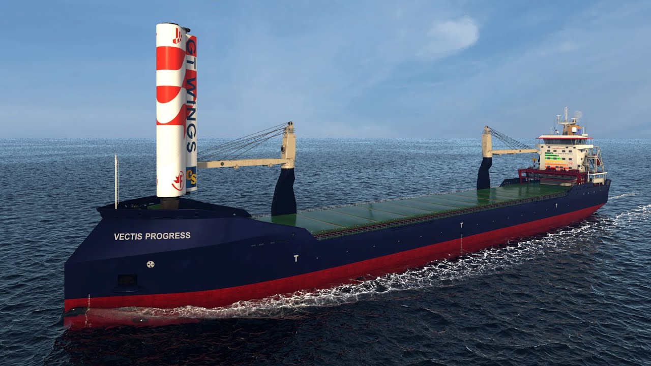 GT Green Technologies | AirWing Wind Propulsion System Animation | Offshore Animation