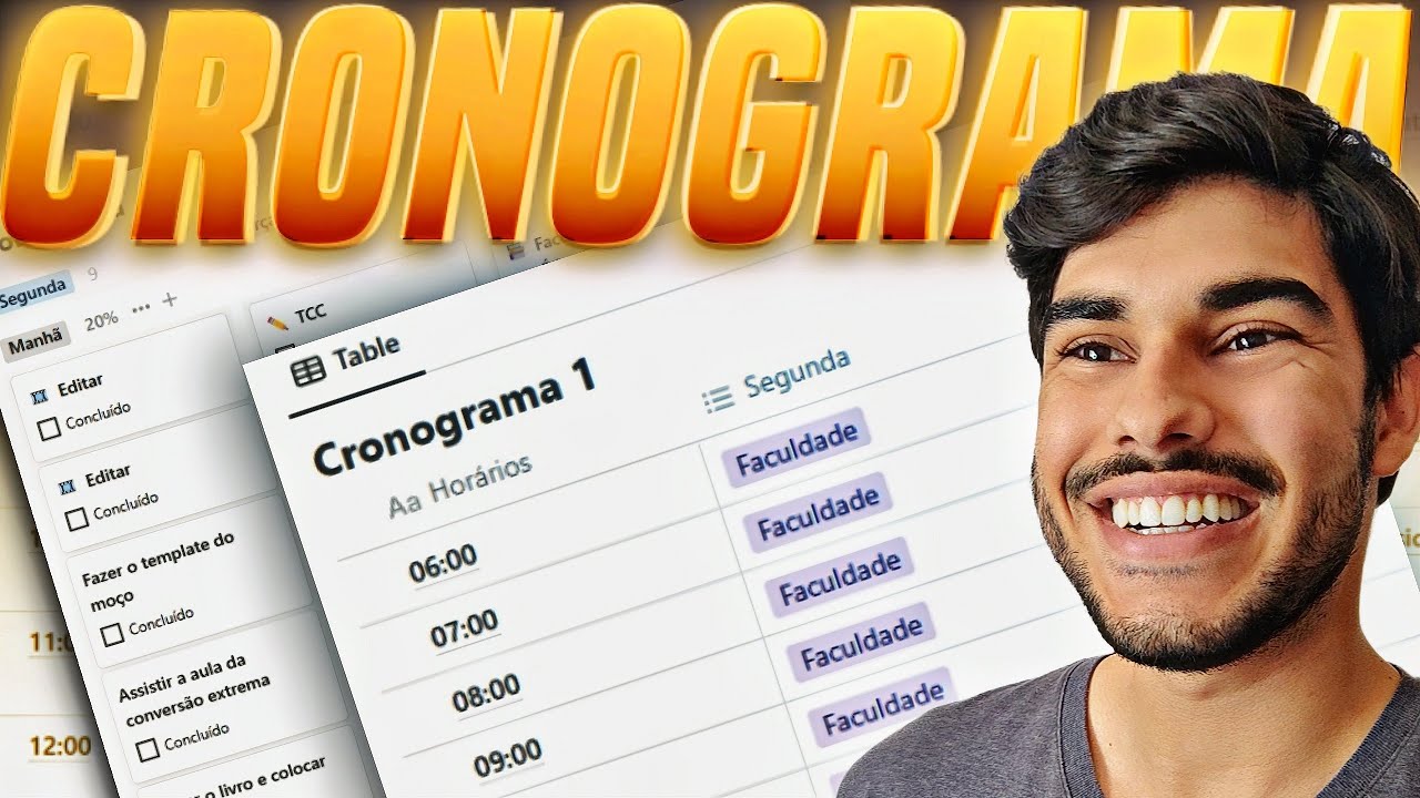CRONOGRAMA de ESTUDO eficiente no Notion em 2023