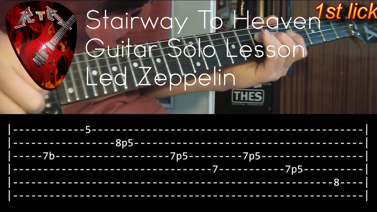 Stairway To Heaven Guitar Solo Lesson - Led Zeppelin with tabs