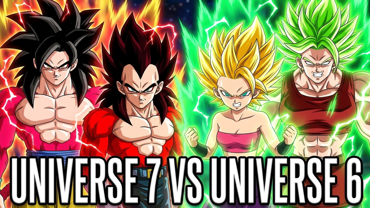 Super Saiyan 4 vs Universe 6 Super Saiyans 