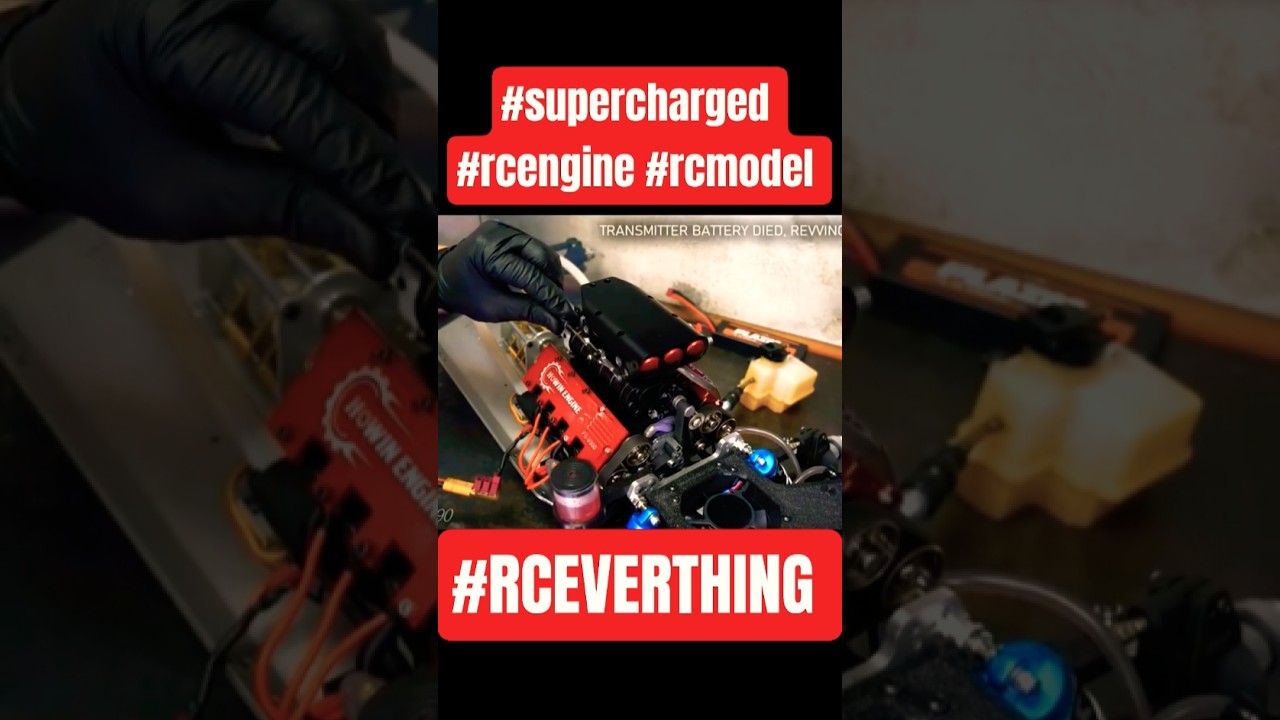 Supercharged Corvette RC Engine #rcengine #rc #racing #rccar #rtrrc #nitroengine #fast #engineering