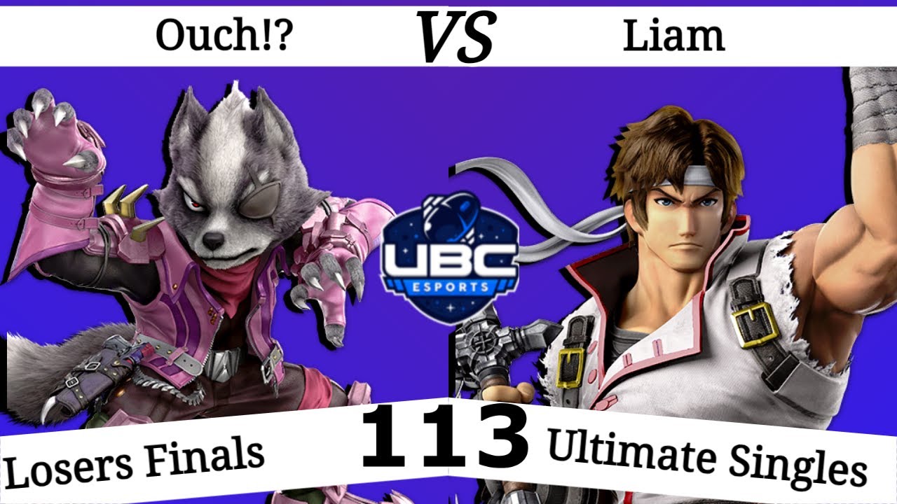 UBC Weekly #113 - Losers Finals - Ouch!? (Wolf) Vs. Liam (Richter) - SSBU