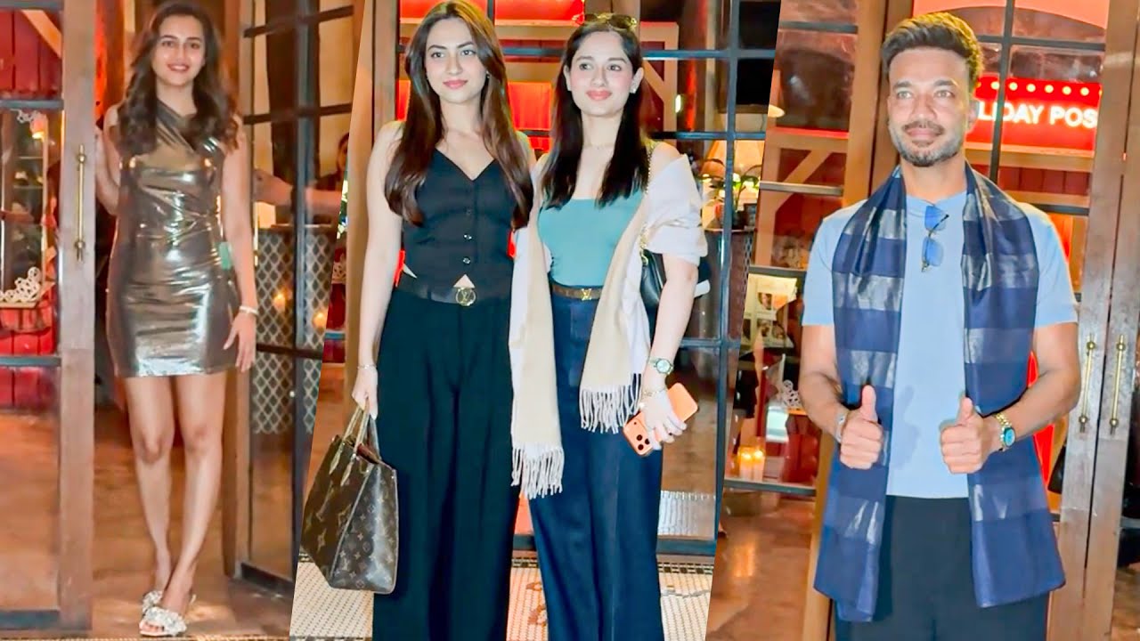 Tejasswi Prakash, Jannat Zubair & Vicky Jain Snapped At GIGI Bandra | Slayyy | Partyyy | Mumbaiii