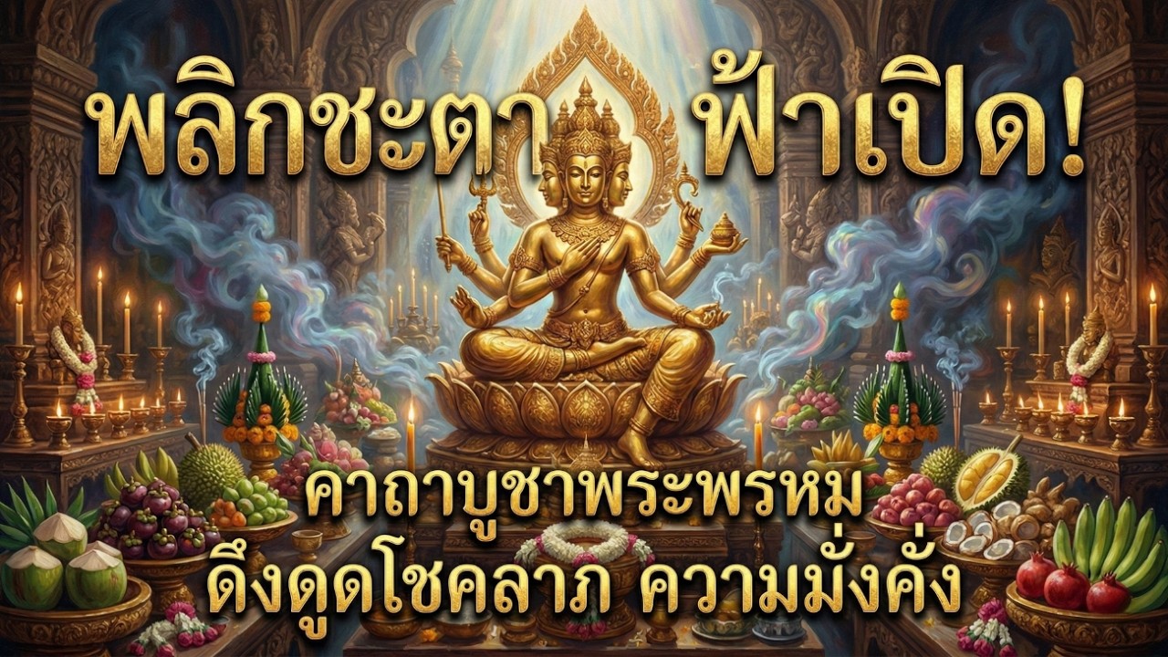 พลิกดวงเปิดทางรวย คาถาบูชาพระพรหม เงินไหลมาเทมาไม่ขาดสาย เสริมดวงการเงินและการงาน