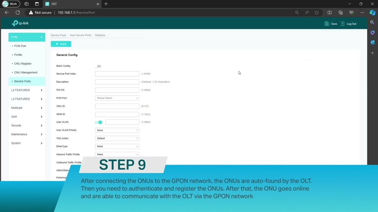 TP-Link GPON OLT Configuration