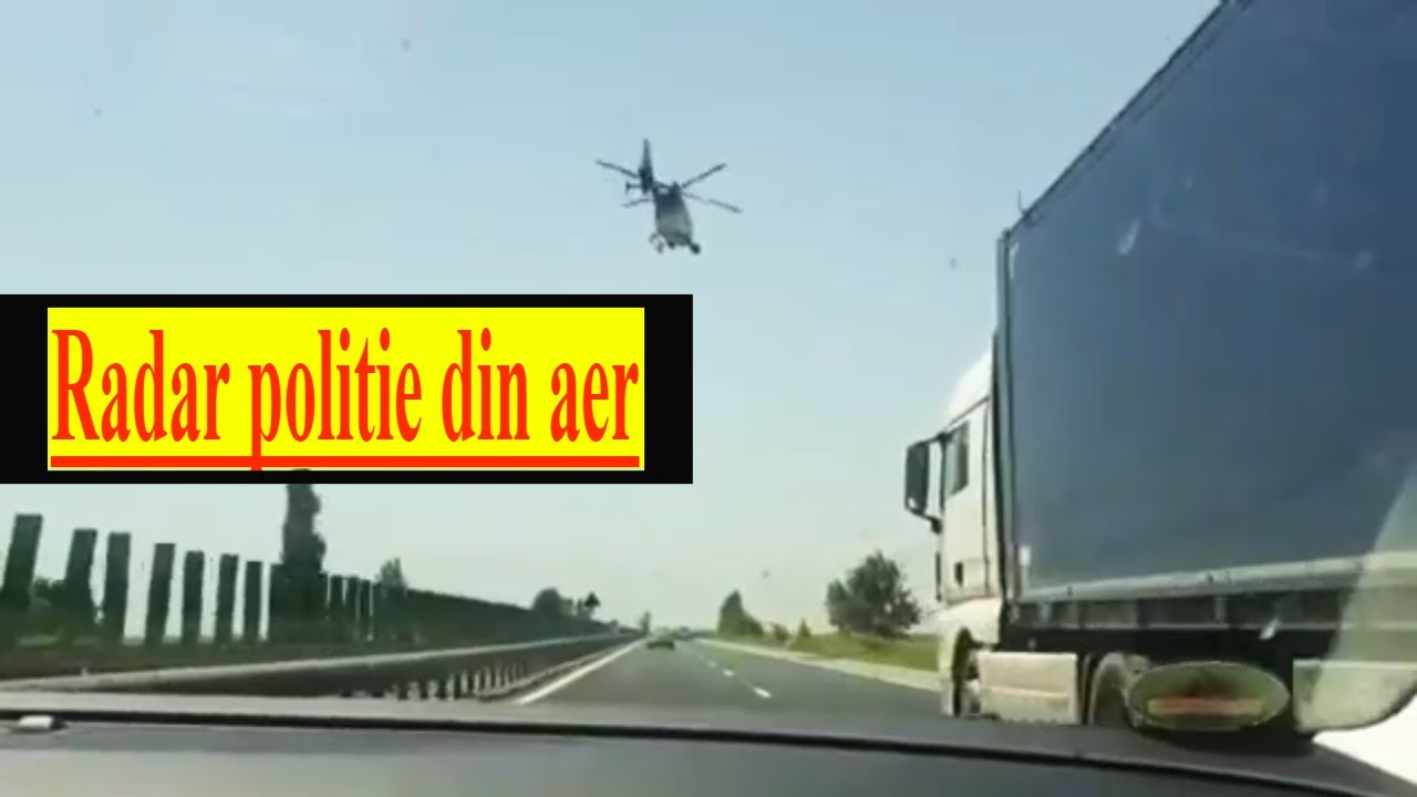 Radar din elicopter pe A2 - Elicopter Poliție