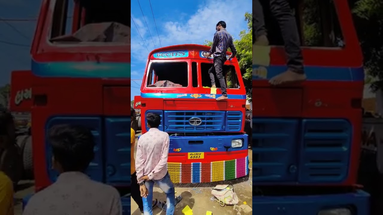 tata //trak//porbandar trak bodi work #tata4825#tatamotors #Tata truck