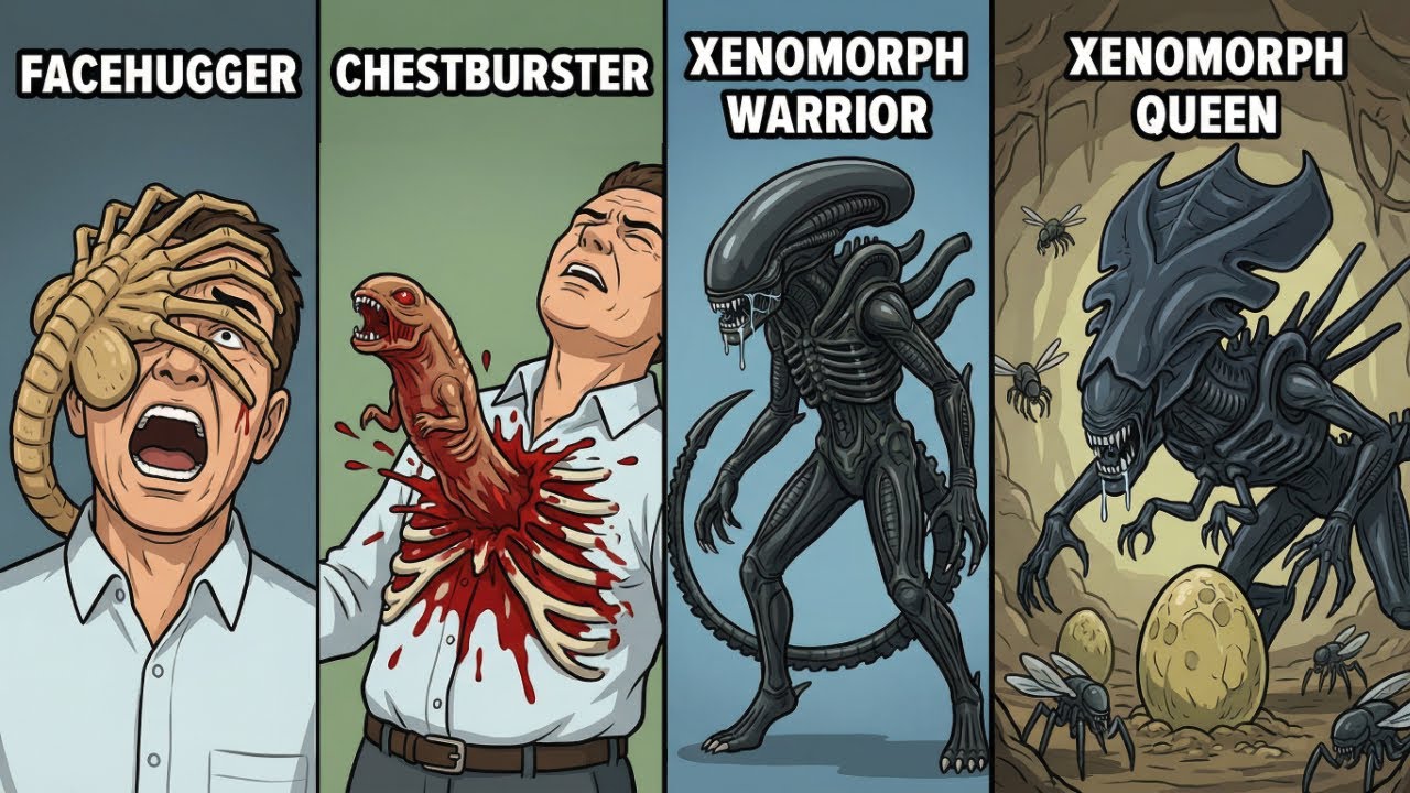 Every Xeonomorph Life Stage Explained in 47 Minutes