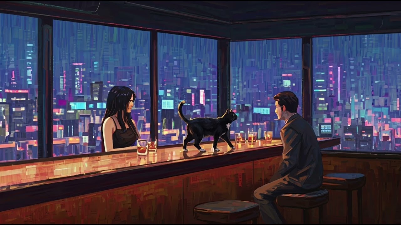 Rainy Roppongi Jazz Bar | 120 Mins Sophisticated City Pop and Clinking Glass Sounds
