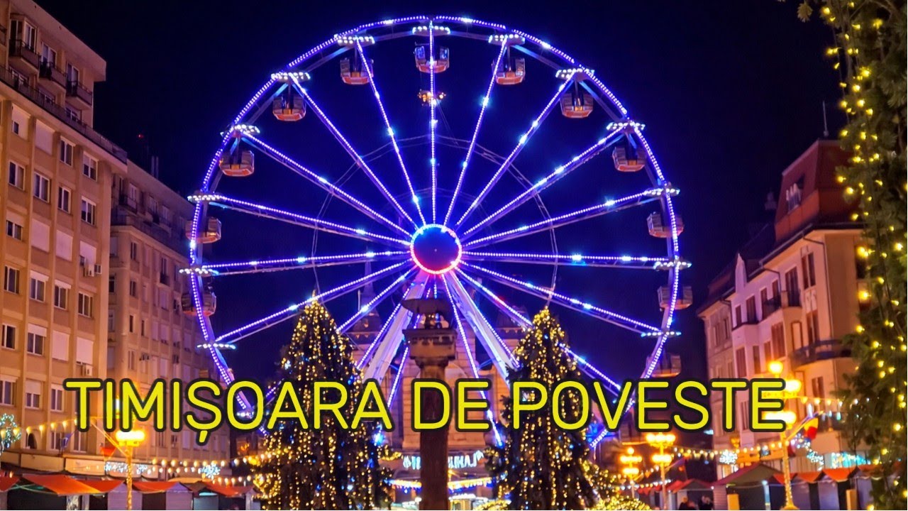 Timișoara de poveste 🎄 Târgul de Crăciun 2025 | Luminițe, roata panoramică și atmosferă magică
