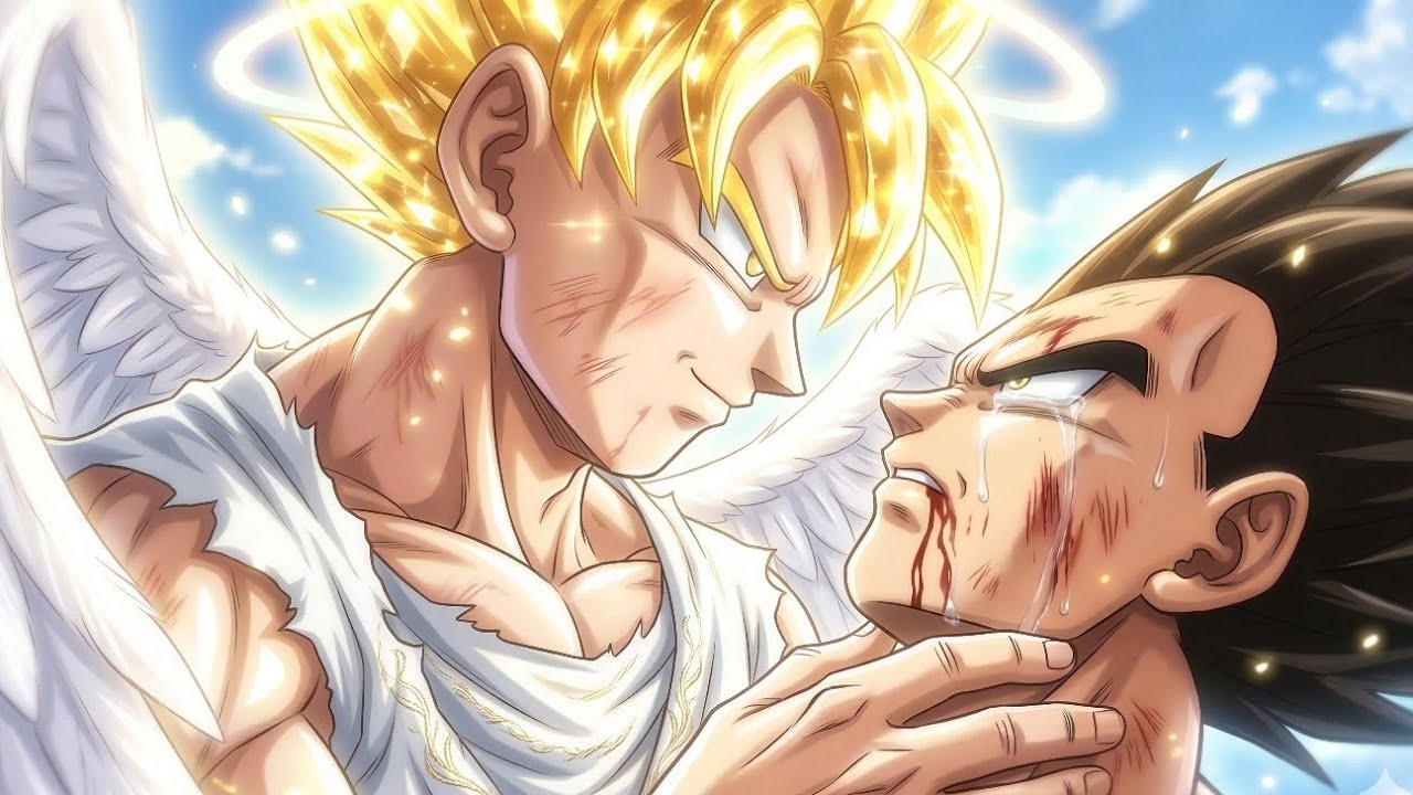 #b8 La forma definitiva de Goku se enfrenta a la traicionera Madre Ángel; Vegeta se sacrifica.
