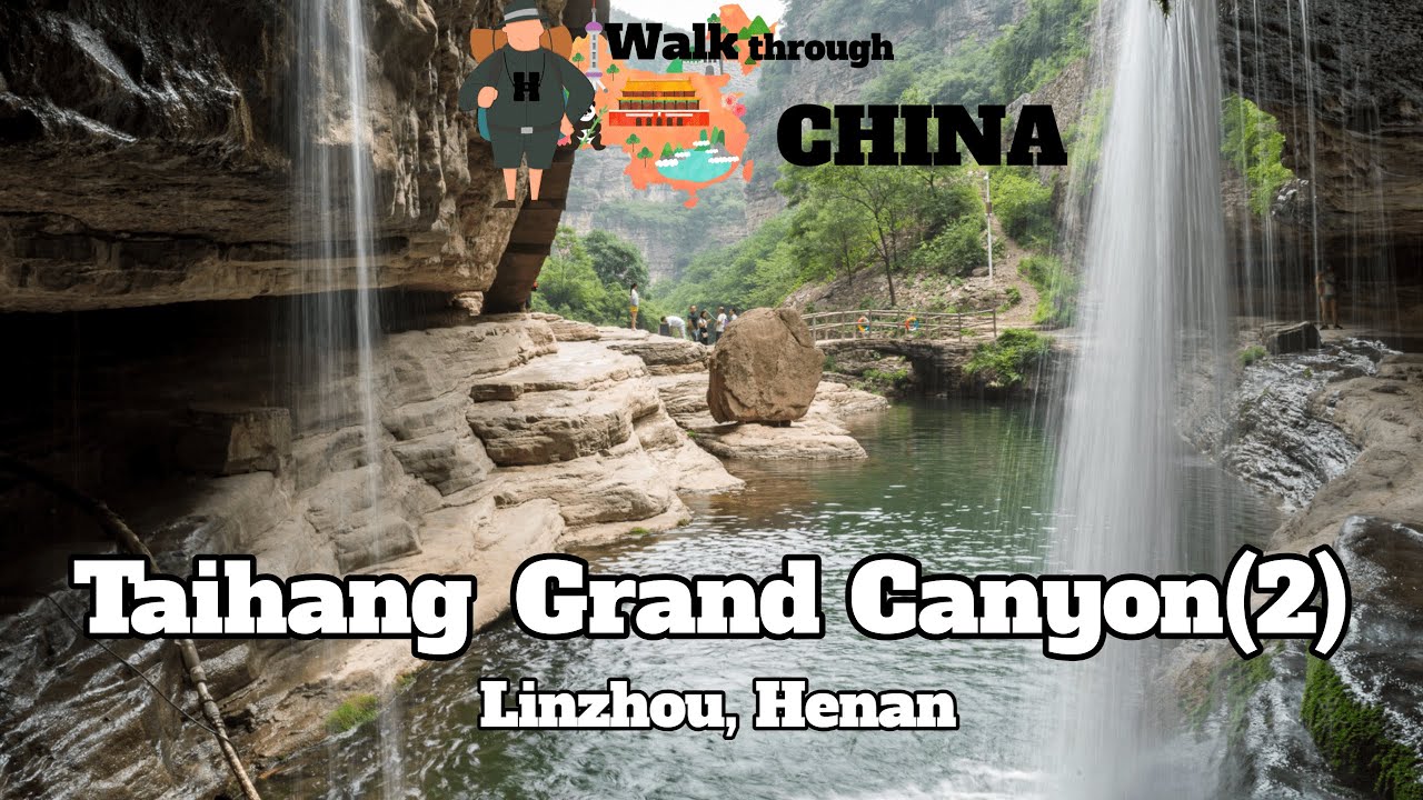Peach Blossom Valley(Tiaohuagu), one of the most visited spots of the Taihang Grand canyon