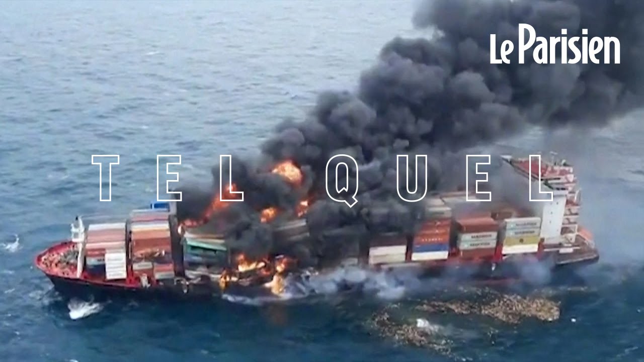 Sri Lanka : un porte-conteneurs en flammes au large de Colombo