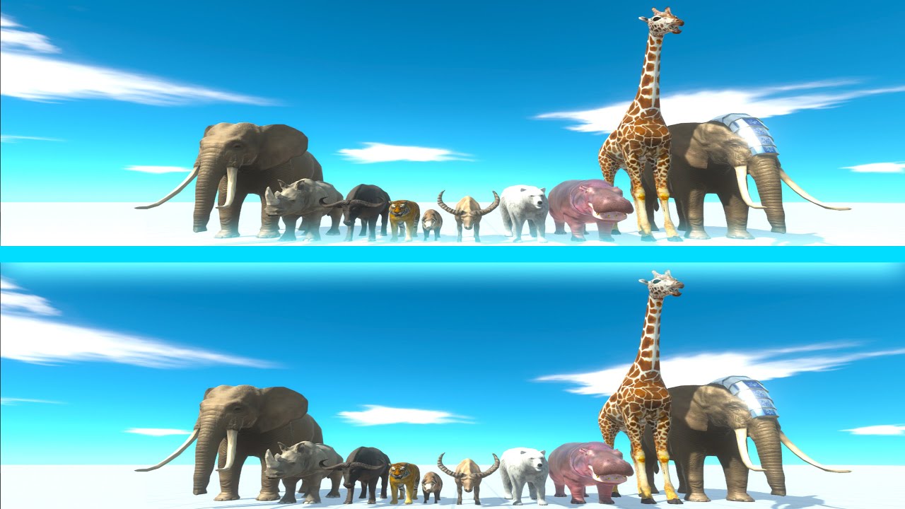 MODERN MAMMALS Team vs MODERN MAMMALS Team - Animal Revolt Battle Simulator ARBS